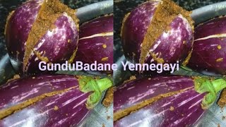 North Karnataka style Stuffed Brinjal Curry.Gundubadane Yennegayi