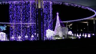 00424 竜王駅 イルミネーション Ryuo Station Illuminations まるで滝 cascade 笑顔人 smile person HD