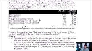 MA Module 12, Video 2, Make vs Buy Decision, Problem 12-1A