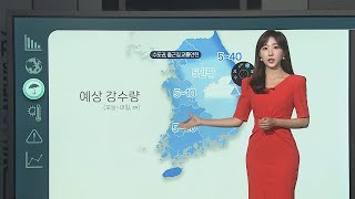 [날씨클릭] 9월 첫 월요일, 더위 식혀줄 비…전국 곳곳 5~40㎜ / 연합뉴스TV (YonhapnewsTV)