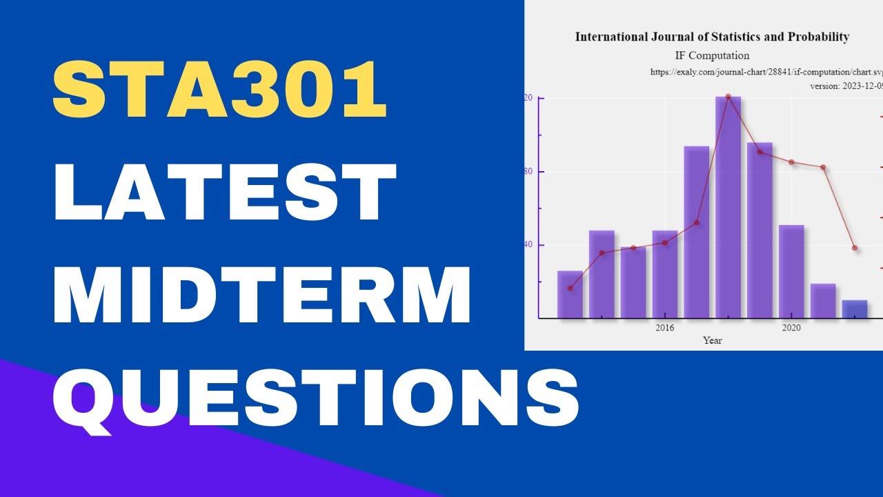 Sta301 Midterm Latest Past Paper Questions Youtube