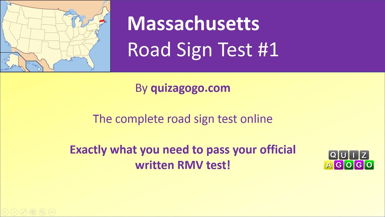 Part 1 - 20 Massachusetts RMV Road Sign Questions - YouTube