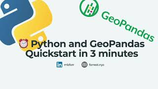 GeoPandas and Python Quickstart in 3 Minutes