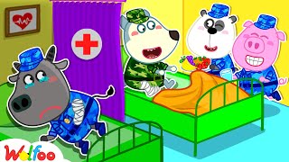 Don't Leave Me! Captain Bufo Feels Lonely 😢 Wolfoo Went to the Military Hospital 🤩 Kids Cartoon