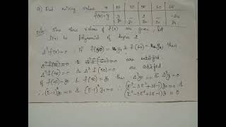 find missing values/ problem 1: forward difference operator