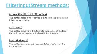 #72 FilterInputStream class