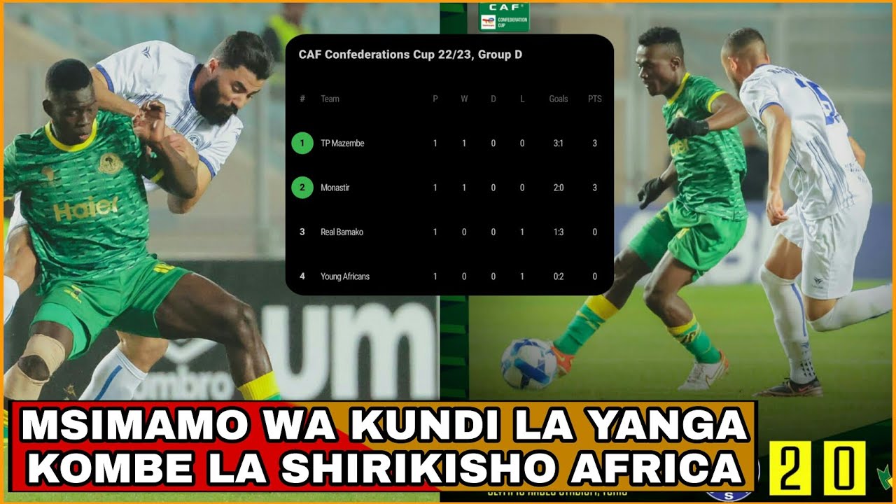 Msimamo Wa Kundi La Yanga Kombe La Shirikisho Africa, Yanga Inashika ...