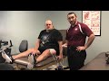 muscle stimulation of the quadriceps after a knee replacement