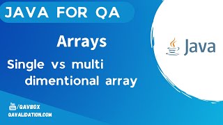 Java Arrays - Single & multi dimensional array