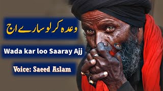 Best Poetry Wada Kar Loo Saaray Ajj By Saeed Aslam | Punjabi Poetry Whatsapp Status 2020