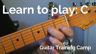 Beginner Guitar Lessons: How to play a C chord