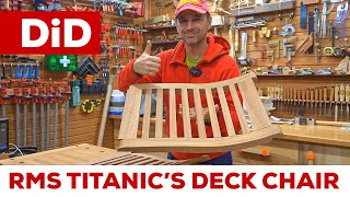 1107. RMS Titanic's Deck Chair - drewniany leżak - siedzisko