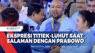 Ekspresi Titiek hingga Luhut saat Salaman dengan Presiden Prabowo di Gerakan Solidaritas Nasional