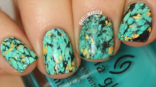 DIY Turquoise Nail Art Design Tutorial (Using Household Tools)  || KELLI MARISSA