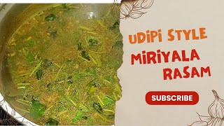 Udipi Style Miriyala Rasam||Without Onion and Garlic|#trending#charurecipe#rasam#viralvideo#ytvideo