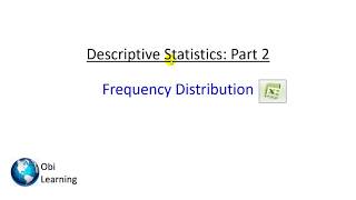 Descriptive Statistics - Part 2