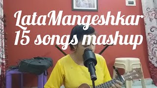 Best of Lata mangeshkar 15 old songs mashup/singing with ukulele/ cover by Swati nigam.
