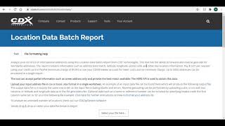 Web Based Tool for Forward and Reverse Bulk Geocoding (Location Data Batch Report)