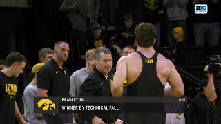 Highlights: Purdue's Tristan Ruhlman vs. Iowa's Bradley Hill | HWT | Big Ten Wrestling