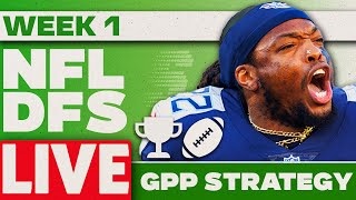 NFL DFS Tournament Strategy Week 1 Picks | NFL DFS Strategy