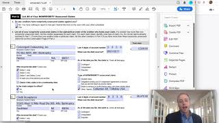 Bankruptcy Forms — Schedule E/F (Simple Ch. 7 Case / Doesn't Own Home)