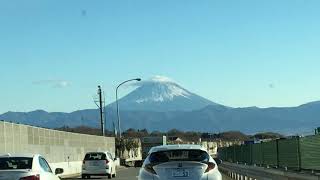 お正月 山梨から望む富士山 中央道須玉インター付近