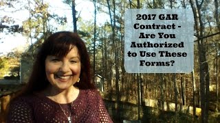 2017 GAR Contract -  Are You Authorized to Use These Forms?