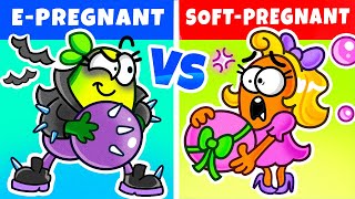 E-Pregnant VS Soft-Pregnant Couples | Funny Parents Problems | Epic Pregnancy