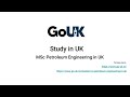 MSc Petroleum Engineering in UK