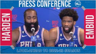 FULL James Harden & Joel Embiid Media Day press conference 👏 | NBA on ESPN