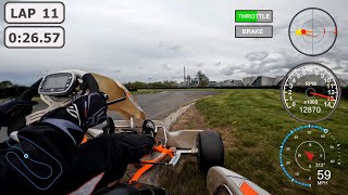 Hooton Park Circuit - Fast Lap 35.5s - 18 Apr 24  - Rotax Karting - GoPro Hero10 4K50fps Dashware