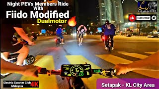 Fiido Dualmotor / Night PEV Members Group Ride From Setapak To KL Area/ Gopro Hero 7 Black 4k 30fps