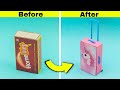 DIY Mini Unicorn Trolley bag from matchbox || Make miniature Trolley bag @Craftube4u