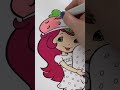 Coloring Strawberry Shortcake #shorts #coloring #art #strawberry #sweet