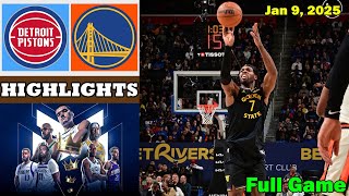 Detroit Pistons vs Golden State Warriors Full Game Highlights | JAN 9 | NBA Season 2025