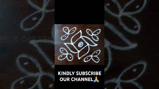 POV: 5*5 dots sikku kolam with pulli kolam designs🌺 #shorts #trending