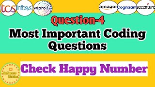Important Coding Questions-4 | Happy Number Program |Software Brains | Java Programming|Code in Java
