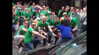 Irish Fans Singing The Yaya/Kolo Toure Song With A Black Guy In France