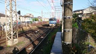 【キャラ桃・桃太郎新塗装で代走】3月29日小田栄駅 吹田A11運用 3076レ EF210-109 新塗装