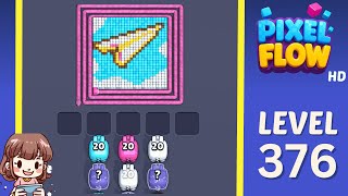 Pixel Flow Level 376 Solution Walkthrough