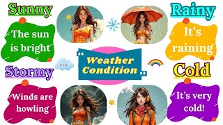 👉 Learn 50+ Weather Words in English 🌦️❄️🔥 | Easy \u0026 Fun Vocabulary!