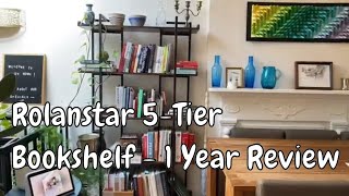 Rolanstar 5 Tier Bookshelf - 1 Year Review Of These Rustic Bookshelves