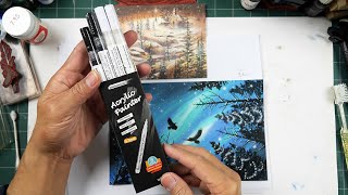 Stampscapes 101: Video 445.  Acrylic Painter White Paint Pen first reaction