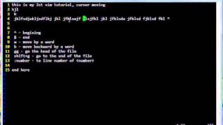 vim Tutorial 2 - cursor movement