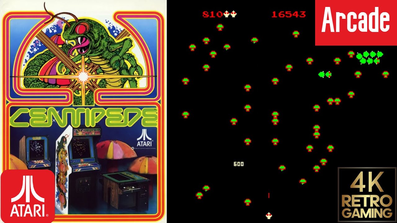 Centipede Arcade Atari 1980 4k Gameplay Youtube