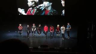 160521 GOT7 in TORONTO - Fan Talk (Fancam) (bam bam wants to see a moose)