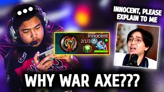 LEGIT?? OHMYV33NUS SO CURIOUS ON WHY SRG INNOCENT BUILD WAR AXE ON GRANGER