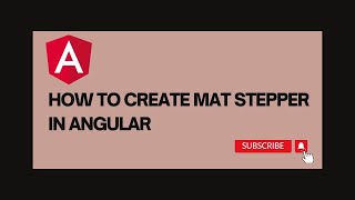 How to create mat-stepper in angular.