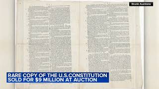 Rare copy of the US Constitution sells for $9M at auction