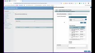 How to make a course recommendation in PowerSchool